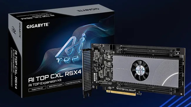 Компания Gigabyte представила PCIe-адаптер AI Top CXL R5X4, позволяющий значительно увеличить объём оперативной памяти на рабочих станциях